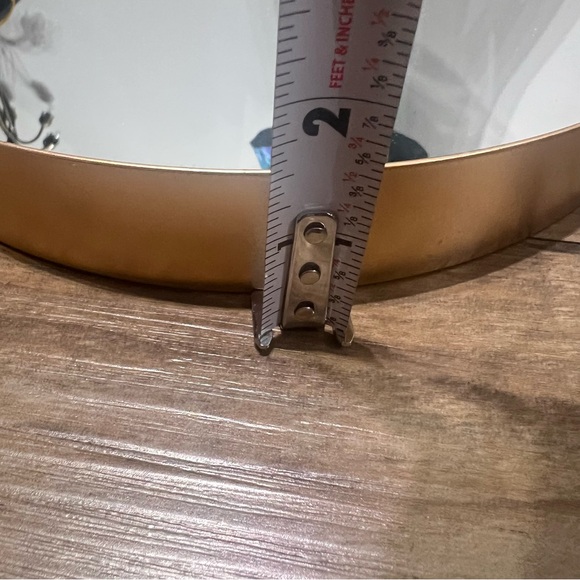 Nordic Round Gold Hanging Mirror Metal Frame Gold Decorative Wall Glass Decor - Picture 8 of 10